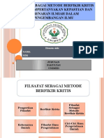 Filsafat Kritis Berfikir