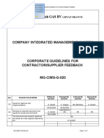 MG-CIMS-G-020 Rev A3 Corporate Procedure for Contractors Vendors Suppliers Feedback