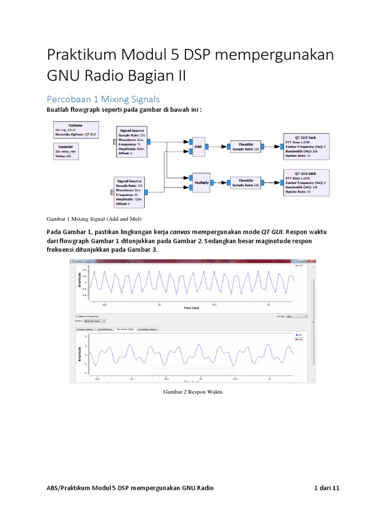 Praktikum Modul 5 DSP Mempergunakan GNU Radio | PDF