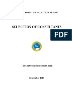 CDB Consultancy Services Evaluation Report Template
