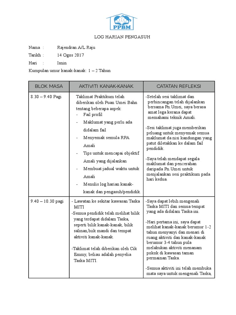 Log Harian Isnin Pdf