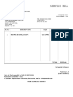 Service Bill - Kcp0810