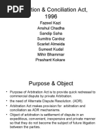 Arbitration & Conciliation Act, 1996