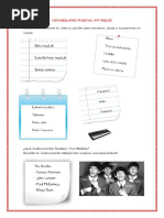 Ficha de vocabulario musical en Inglés