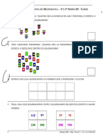 Avaliação Matematica