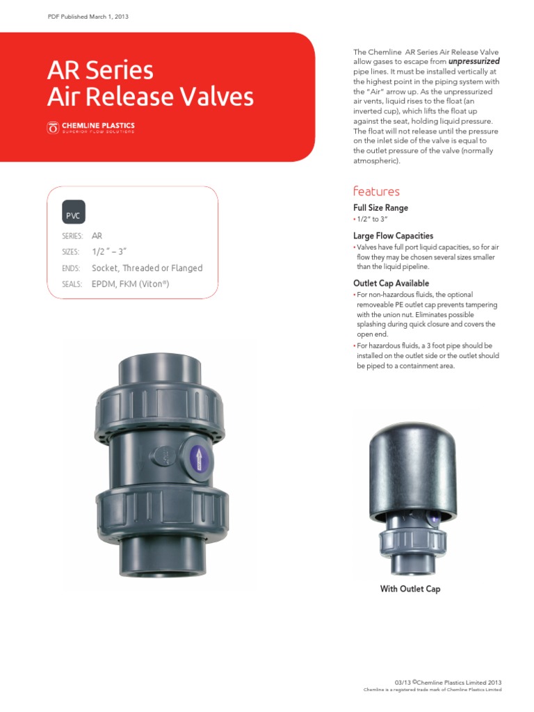 Air Release Valve PVC Valve Gas Technologies