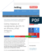 Cómo Mejorar El Rendimiento de iOS 10 en Iphone y Ipad Antiguos PDF