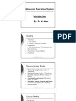 Advanced Operating System: By: Dr. M. Alam