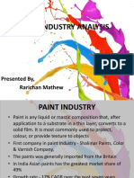 Paint Industry Analysis: Presented By, Rarichan Mathew