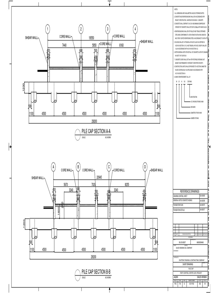 SD10102002 Pile Cap Bar Bending Schedule and Details PDF PDF