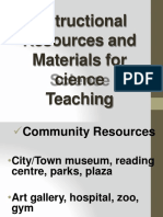 Instructional Resources and Materials For Science Teaching