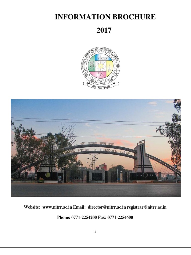 NIT Raipur: Facilities and Overview | PDF | Test (Assessment ...