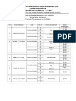 Jadwal Pengawas Semester Ganjil Baru