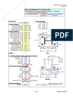 Steel Column Base Plate Analysis