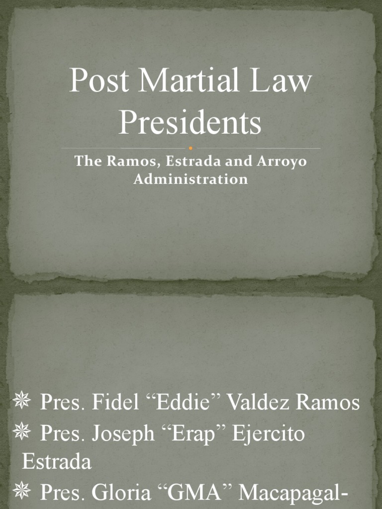 Overview of Ramos, Estrada, Arroyo Administrations | PDF | Philippines ...