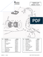 MODEL H10-30 Parts List: Description No. Part No. Description No. Part No