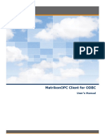 Matrikonopc Client For Odbc: User'S Manual