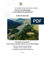 Estudos geológico-geotécnicos do AHE Simplício Queda Única