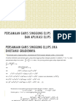 Persamaan Garis Singgung Elips Dan Aplikasi Elips Kelompok 4 Kelas B