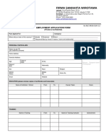 Firma Samahita Wirotama: Employment Application Form