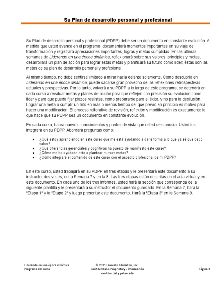 Plan de Desarrollo Personal | Desarrollo personal | Evolución