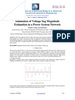 Simulation of Voltage Sag Magnitude Estimation in A Power System Network
