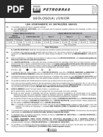Prova Petrobras Geólogo 2018