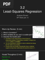 3.2 Least-Squares Regression: Andrew Brown AP Stats Per. 6