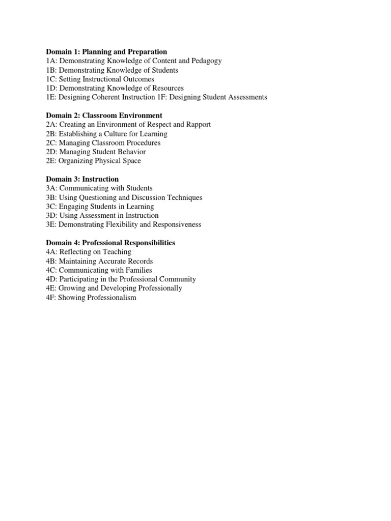 Teacher Evaluation Framework Guide | PDF | Career & Growth | Self ...