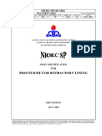 Procedure For Refractory Lining: NIOEC-SP-45-14