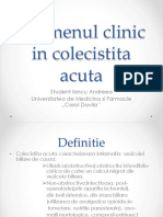 Examenul Clinic in Colecistita Acuta