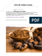 Beneficios de Cacao