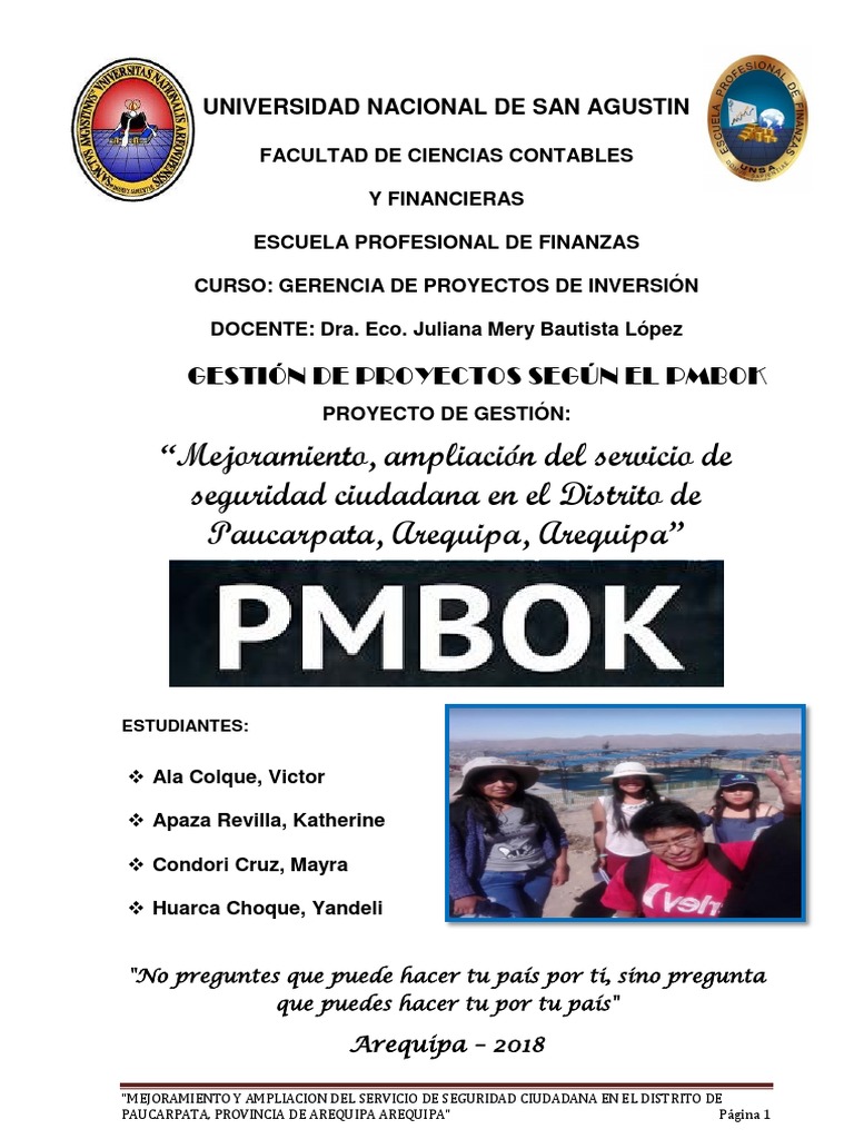 Gestión de Proyectos Según El Pmbok | PDF | Valor presente neto ...
