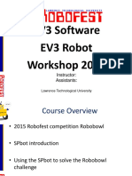 EV3 Software EV3 Robot Workshop 2015: Instructor: Assistants