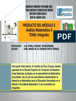 Producto Del Módulo 5 Análisis Matemático II TEMA: Integrales