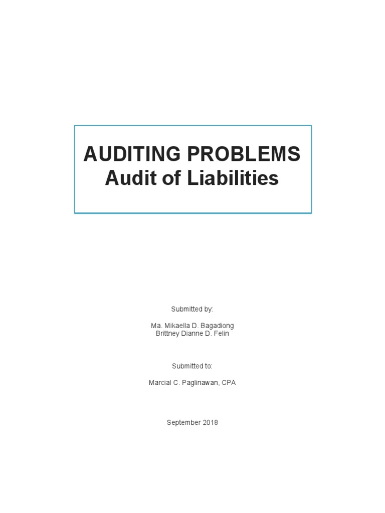 Audit Solutions for Liabilities Issues | PDF | Bonds (Finance ...