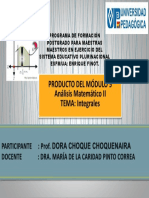 Producto Del Módulo 5 Análisis Matemático II TEMA: Integrales