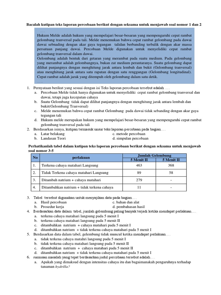 Soal B Indonesia Kls Ix Semester Ganjil 20182019