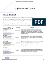 Cambridge English: First (FCE) : Exam Format