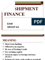 Pre Shipment Finance