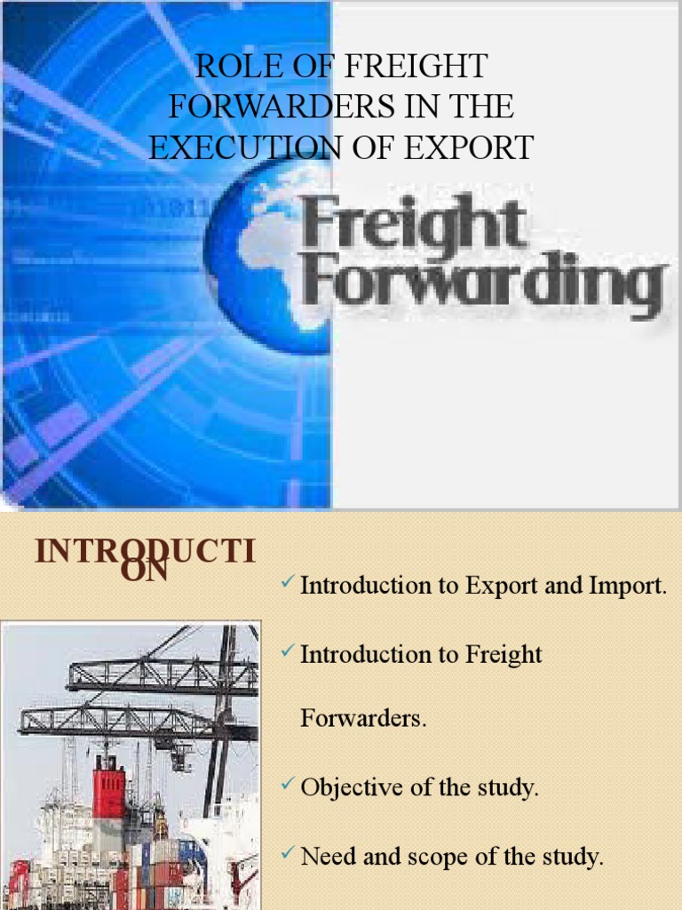 Role of Freight Forwarders in Exports | PDF | Cargo | Transport