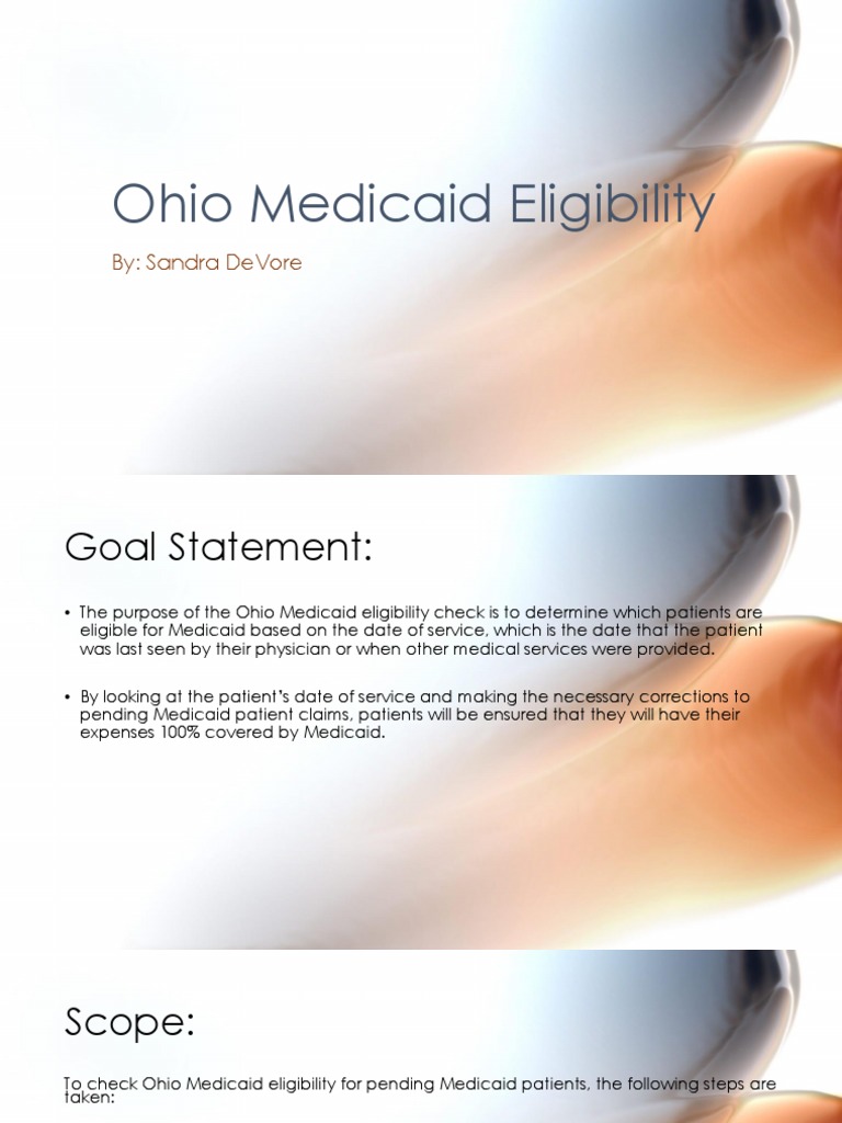 Final Practicum Project PresentationOhio Medicaid Eligibility PDF