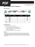 Lab 6.7.5: Subnet and Router Configuration: Topology Diagram