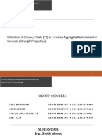 Utilization of Coconut Shells (CS) As A Coarse Aggregate Replacement in Concrete (Strength Properties)