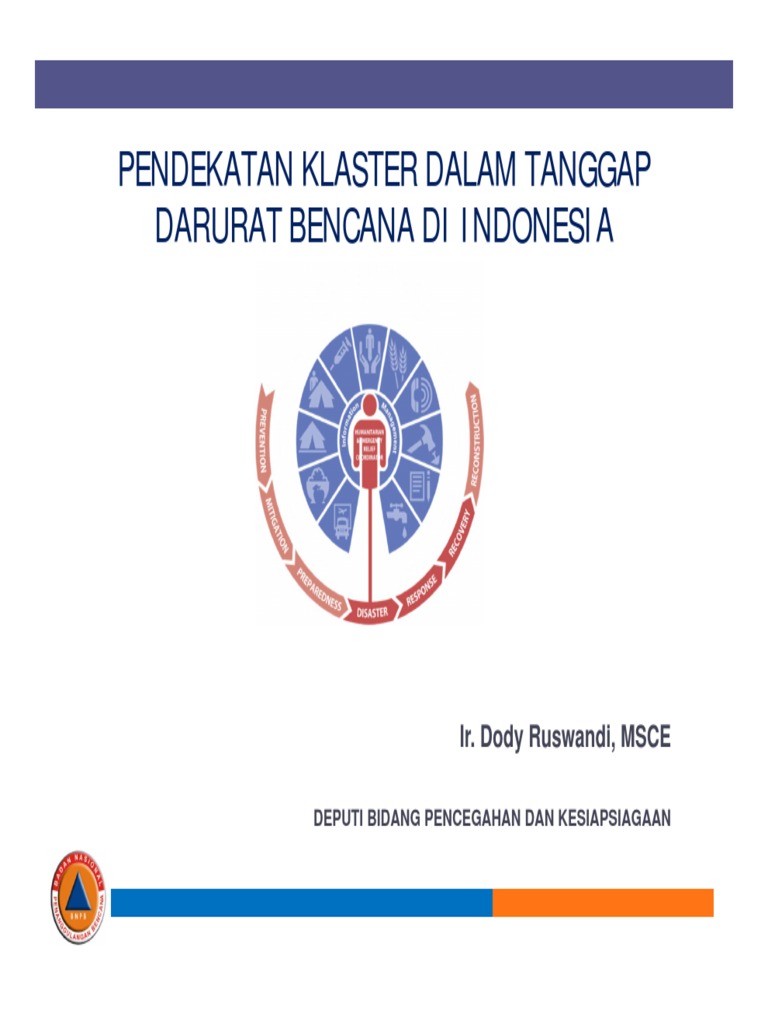 Pendekatan Klaster Dalam Tanggap Darurat Bencana Di Indonesia PDF | PDF ...