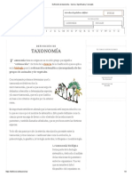 Definición de Taxonomía - Qué Es, Significado y Concepto PDF