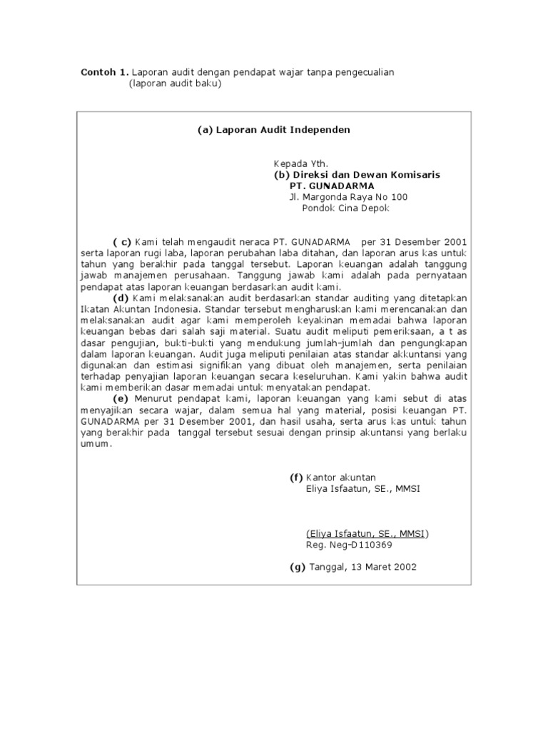 218353009 Contoh Opini Audit Doc
