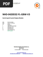 NHD-0420D3Z-FL-GBW-V3 Serial Liquid Crystal Display Module