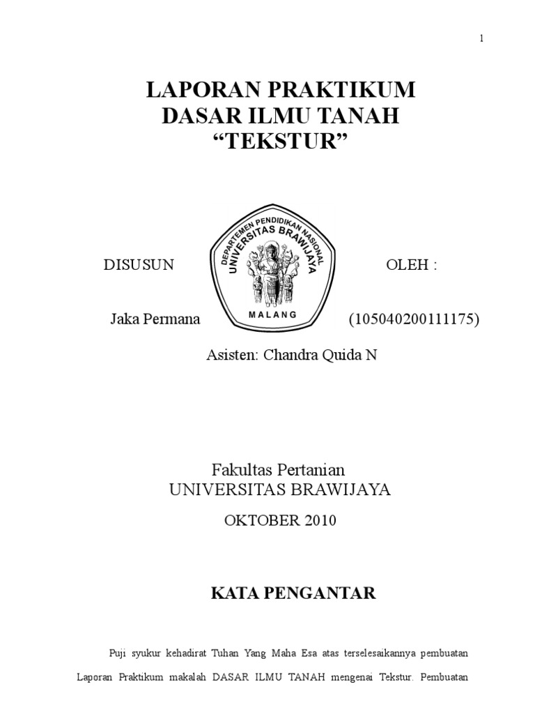 Makalah Dasar Ilmu Tanah Rangkuman Praktikum