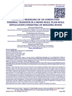 COGNITIVE MODELING OF 1D CONDUCTIVE THERMAL TRANSFER IN A MONO-WALL PLAN-WALL APPLICATION CONSISTING OF BUILDING WOOD